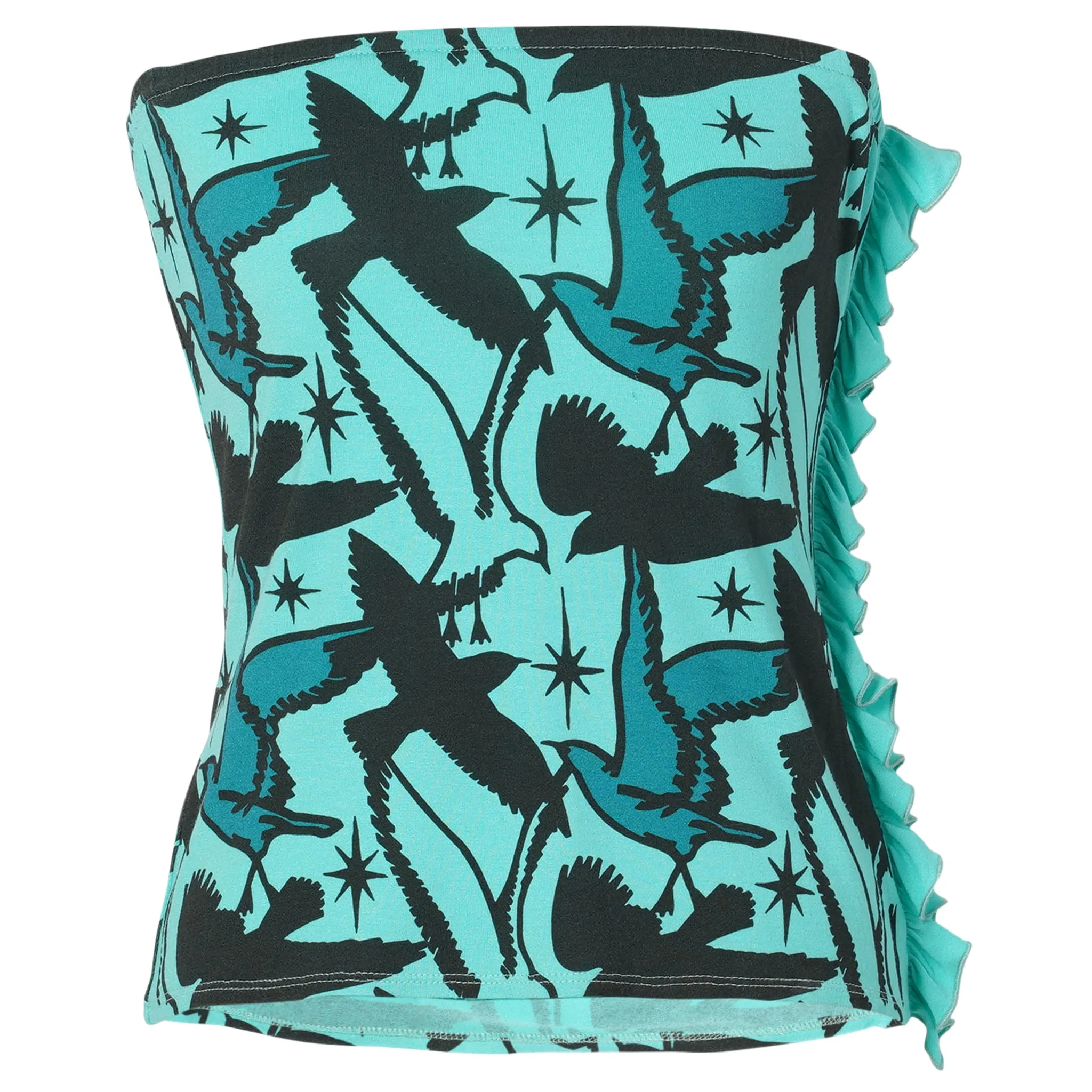CHARLOTTE BANDEAU JERSEY / BIRD PRINT