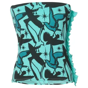 CHARLOTTE BANDEAU JERSEY / BIRD PRINT