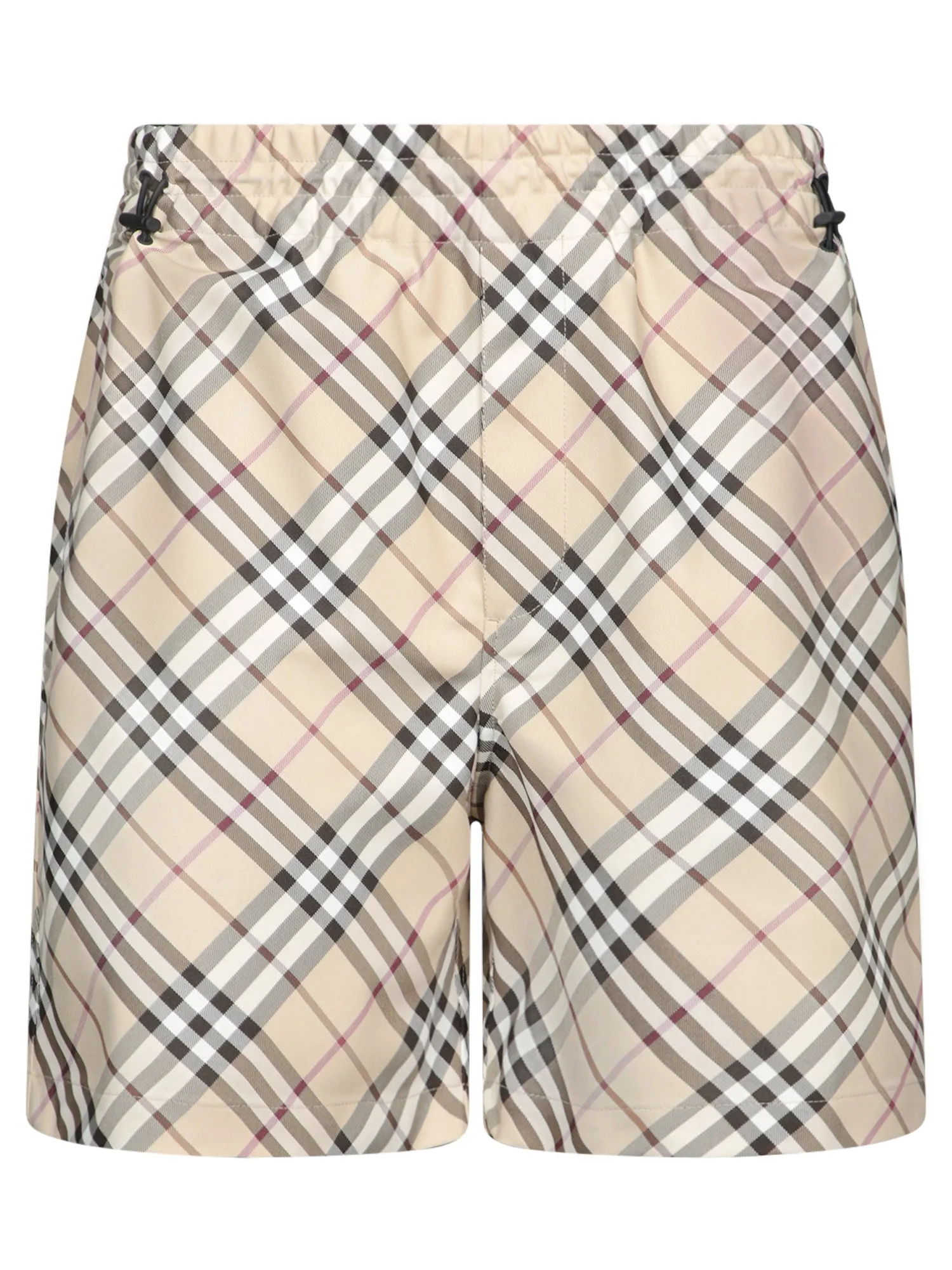 Check Beige Bermuda Shorts