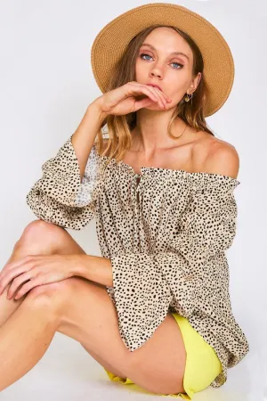 Cheetah Off the Shoulder