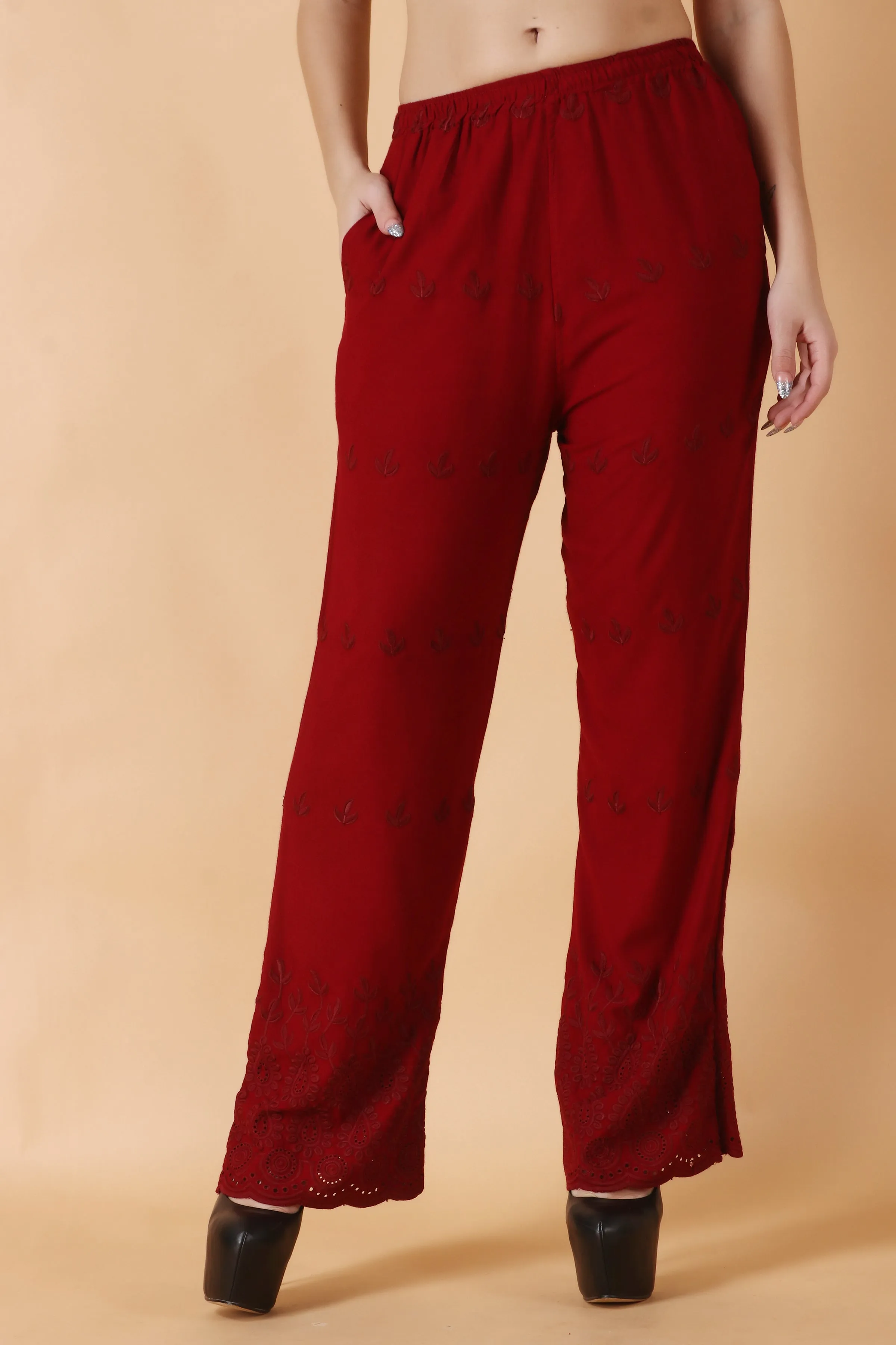Chikankari Pant Palazzo