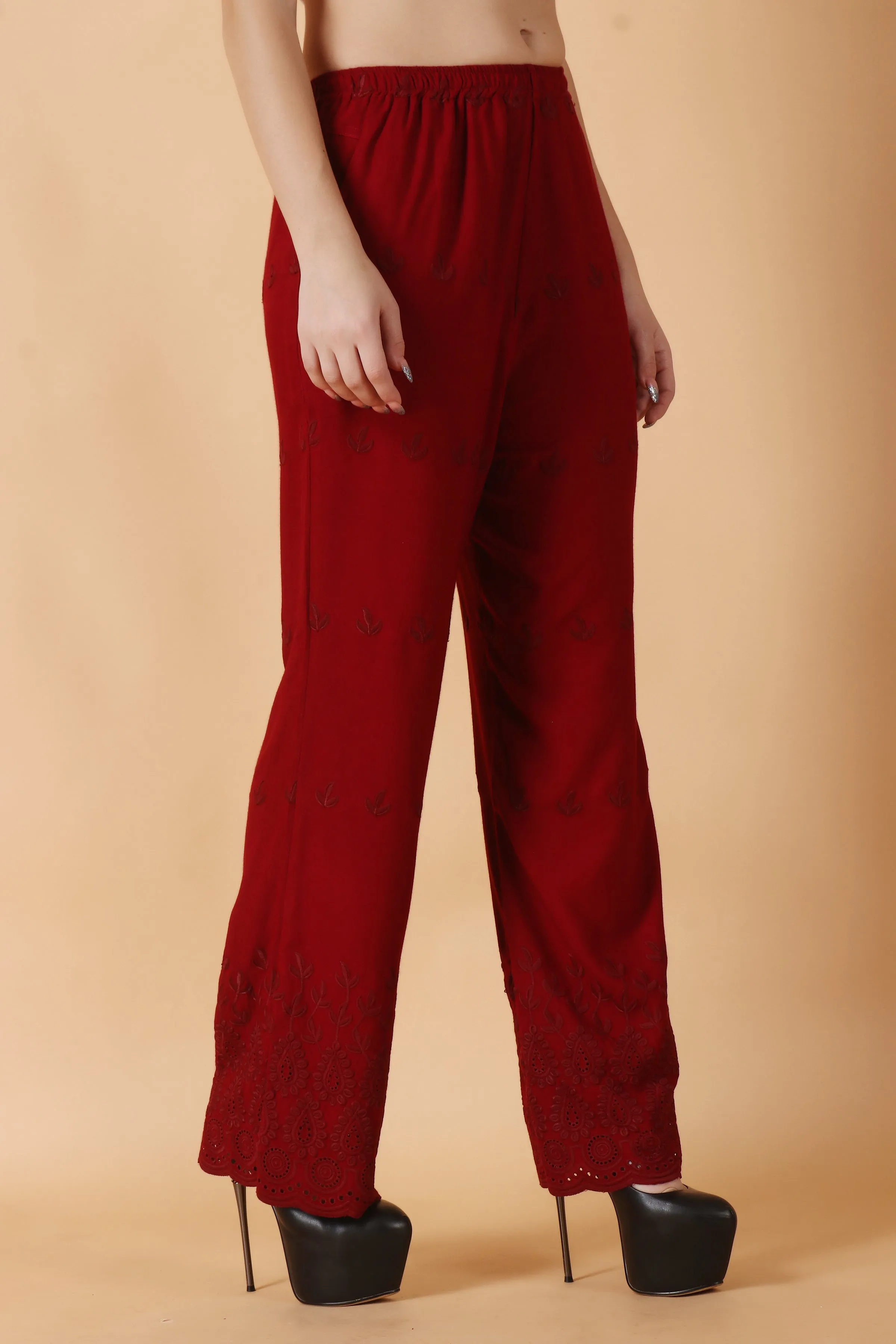 Chikankari Pant Palazzo
