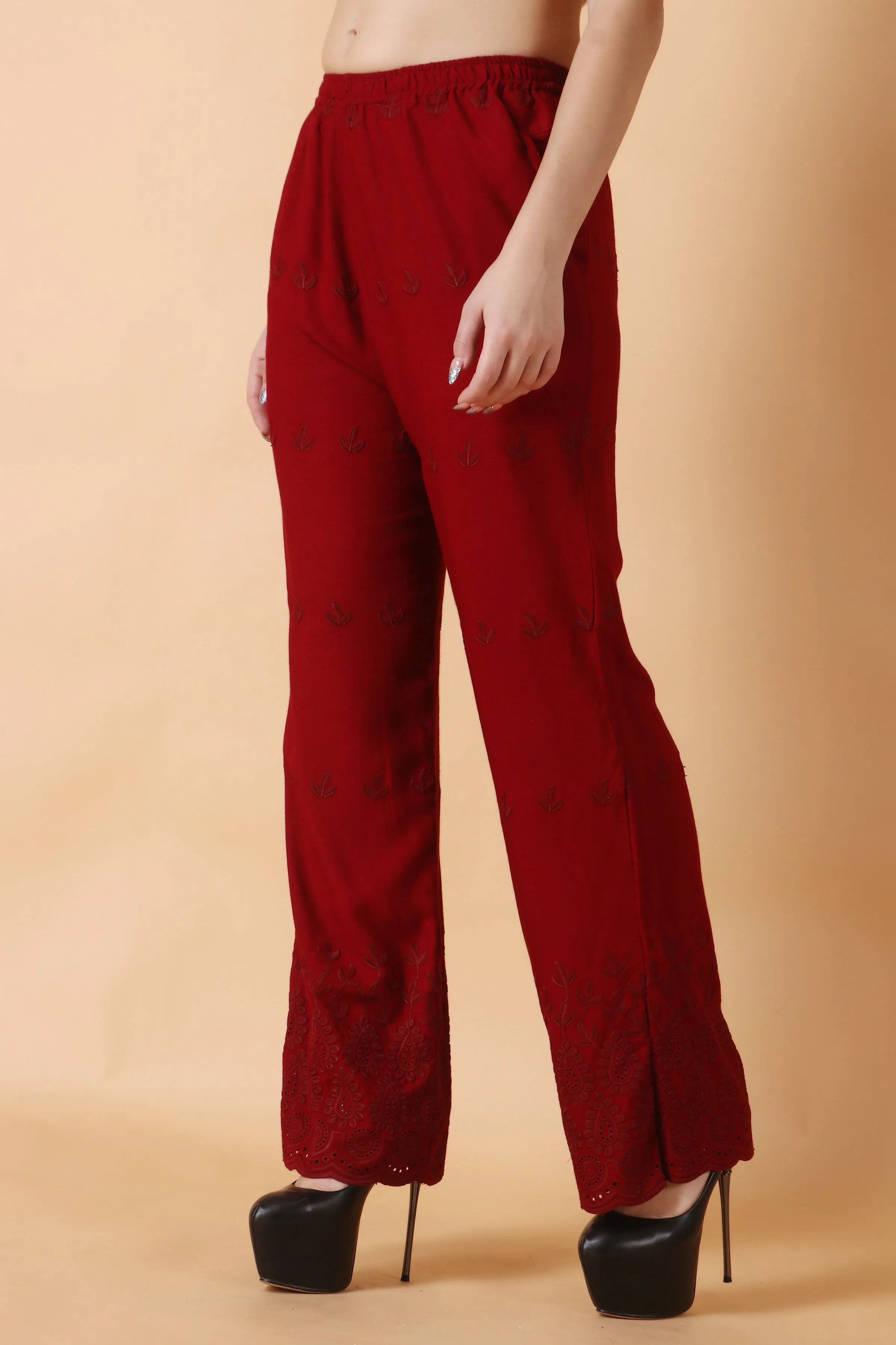Chikankari Pant Palazzo