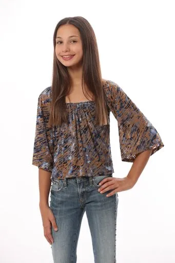 CLAY BURNOUT ON/OFF SHOULDER TOP