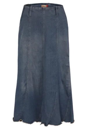 Clove Jeans Women A-Line Skirt Denim Long Maxi Skirts Plus Size Skirt 14-24