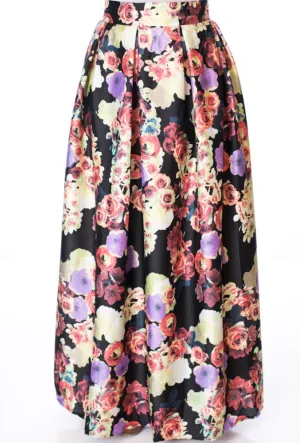 Colorful Flare Maxi Skirt