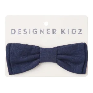 Designer Kidz - Finley Linen Bow Tie - Navy
