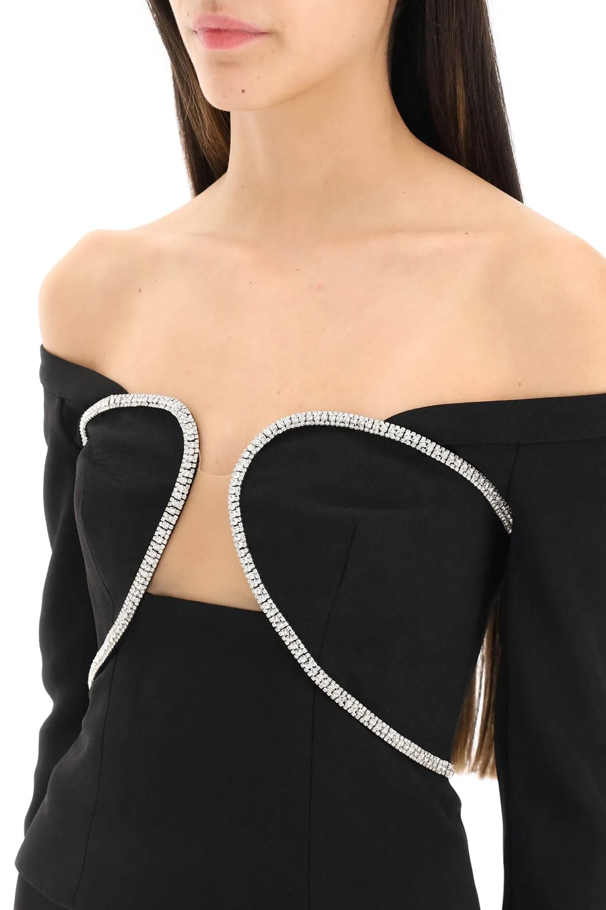 diamante off-shoulder top