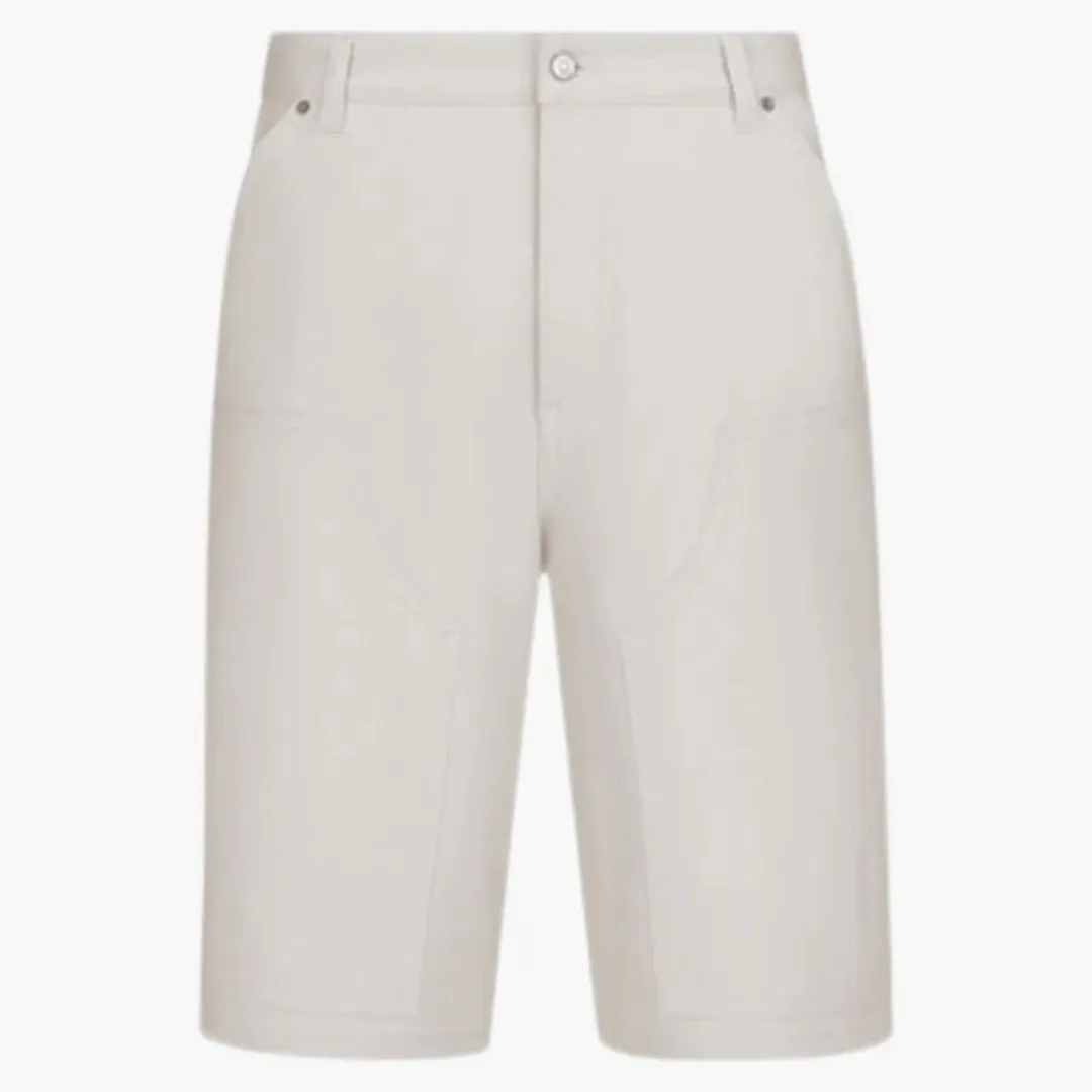 Dior By Birkenstock Cd 1947 Carpenter Bermuda Shorts Ecru Cotton Denim