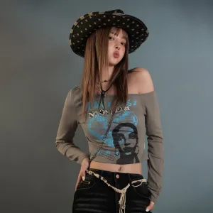 Disco Heart Off-Shoulder Top