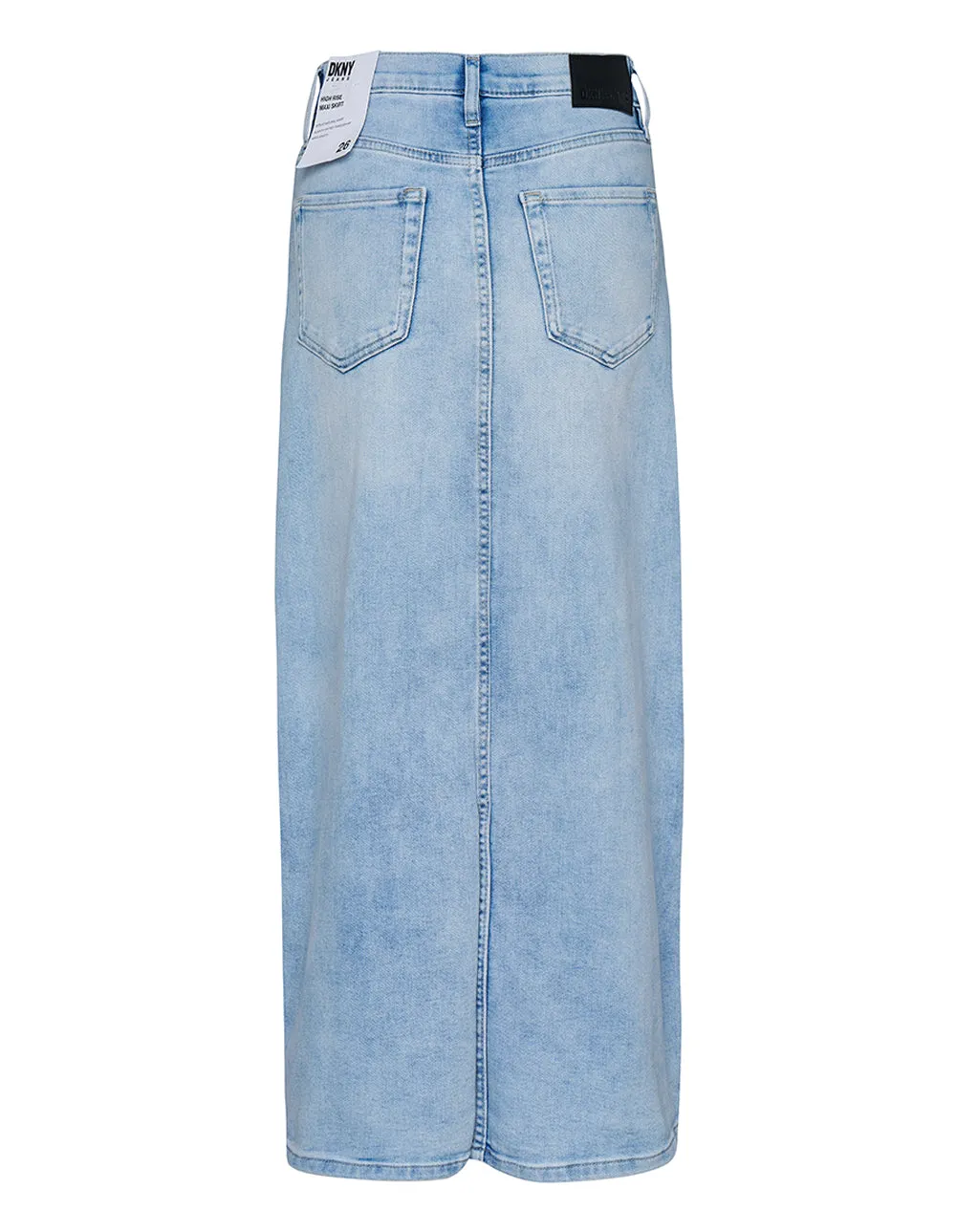 Eco Denim High Rise Maxi Skirt