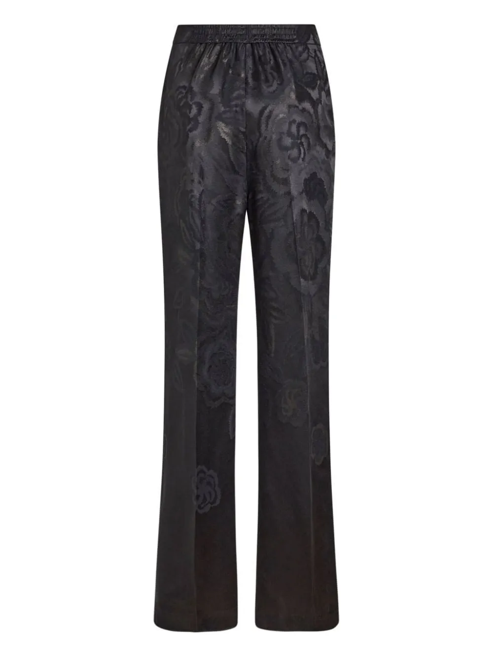 Etro Jacquard Palazzo Trousers in Nero