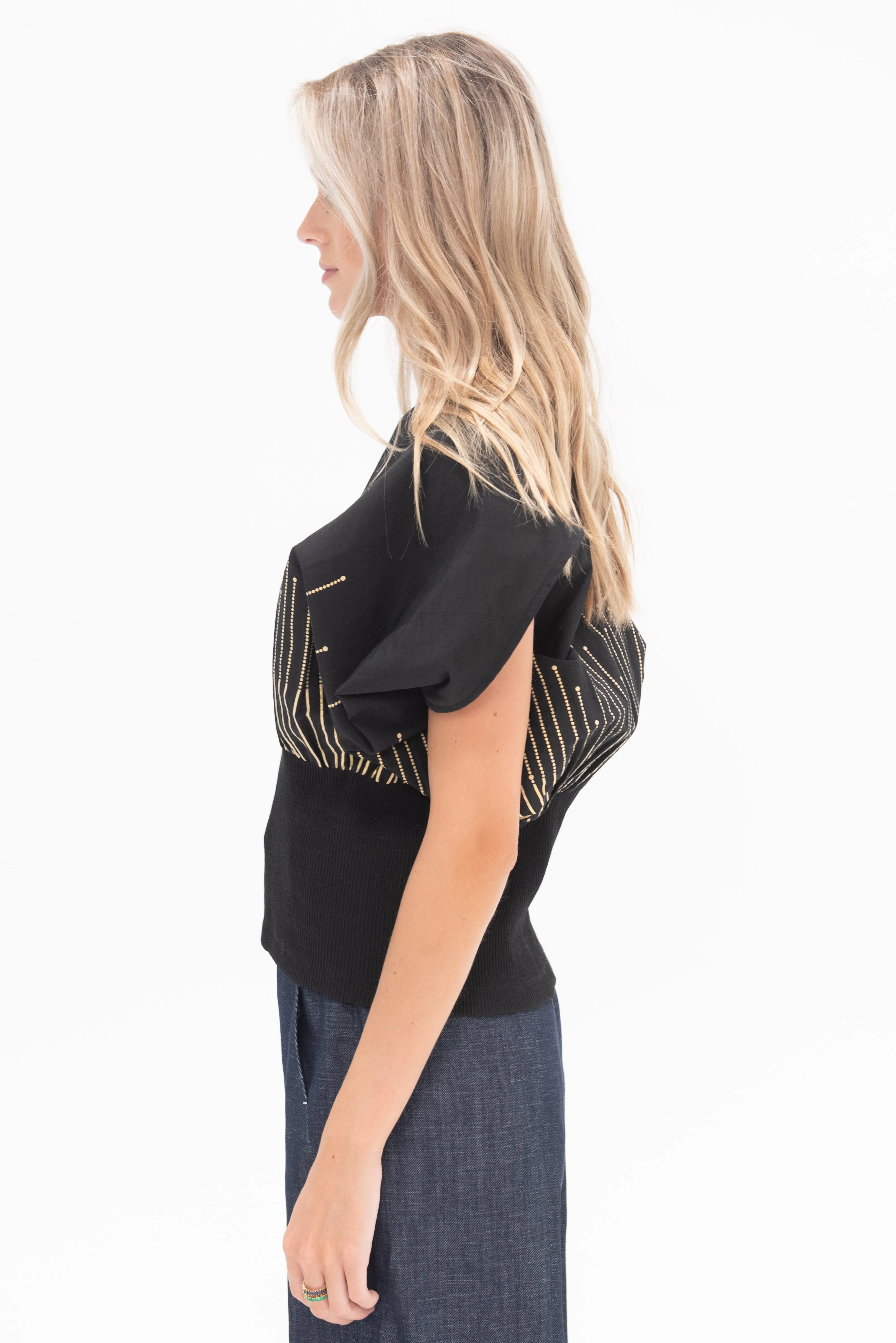 Eva Top, Black & Gold