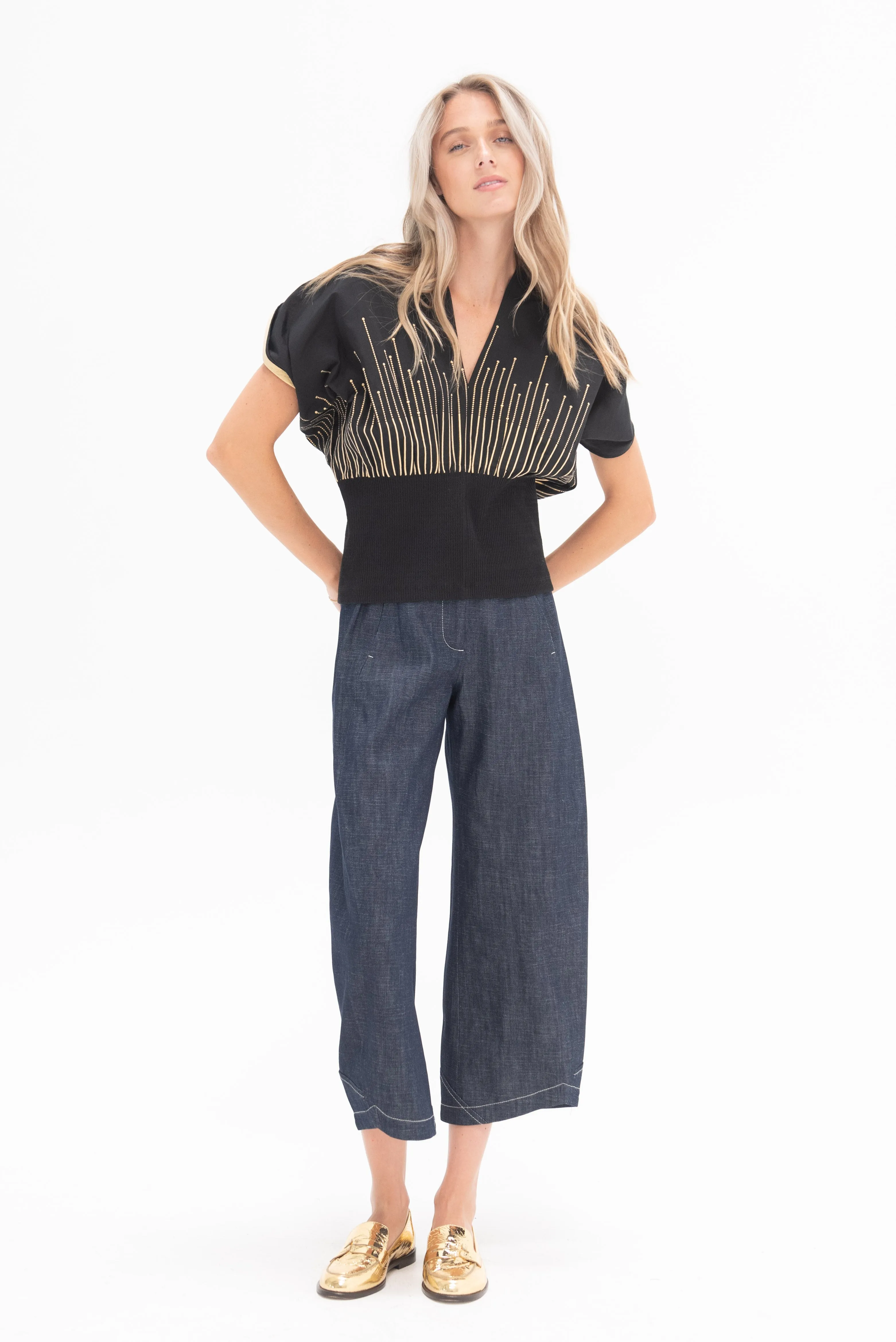Eva Top, Black & Gold