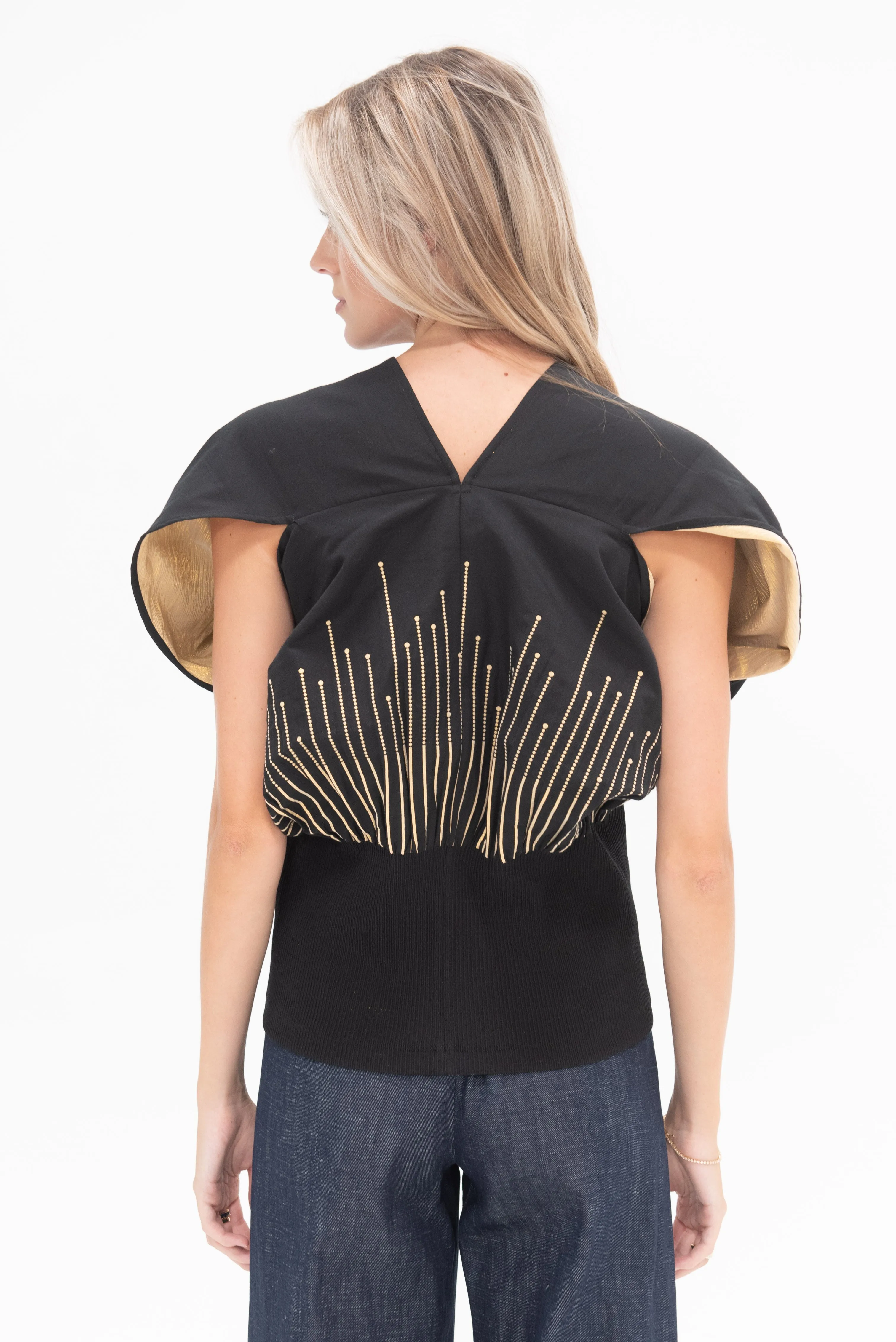 Eva Top, Black & Gold