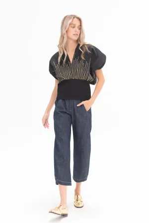 Eva Top, Black & Gold