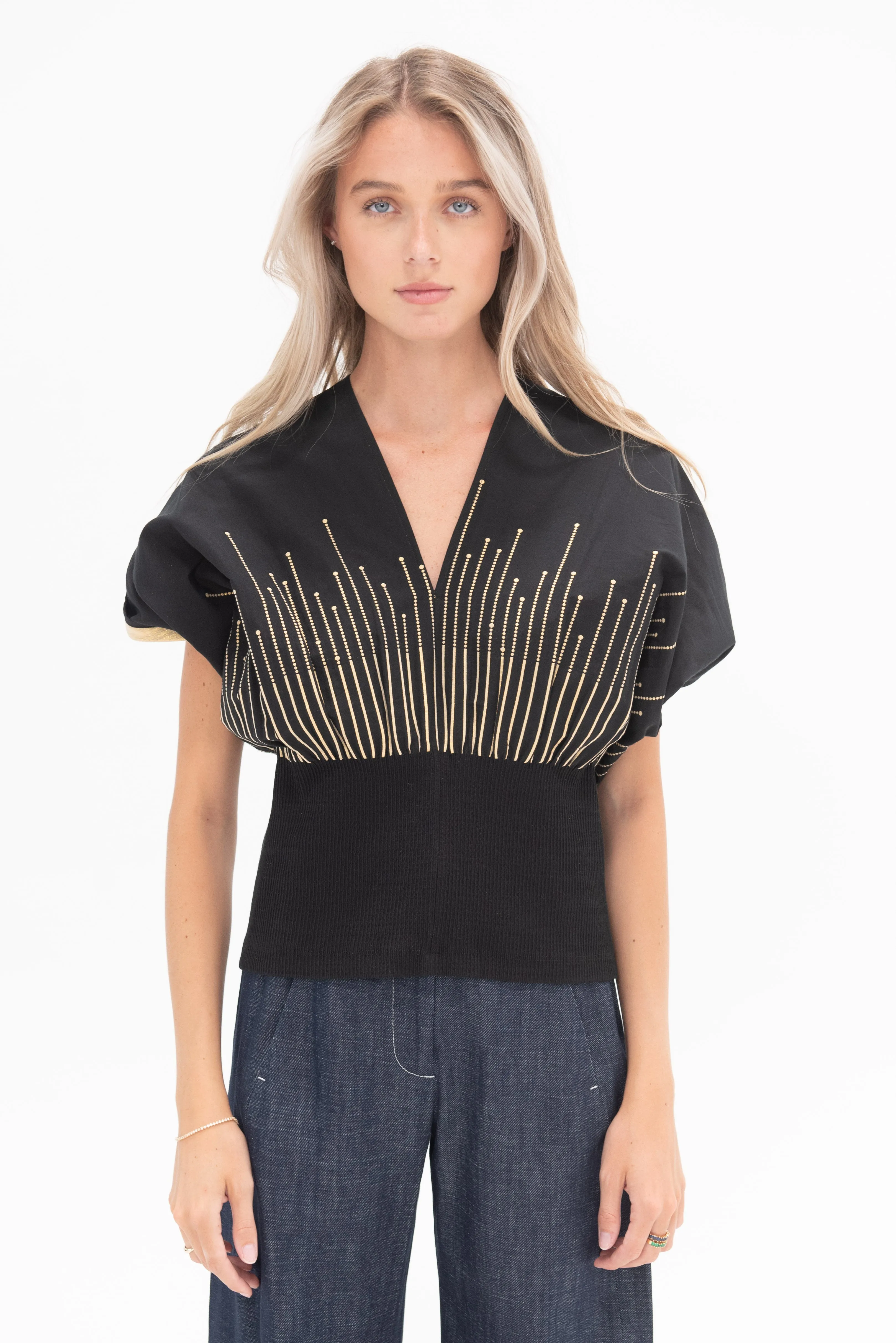Eva Top, Black & Gold