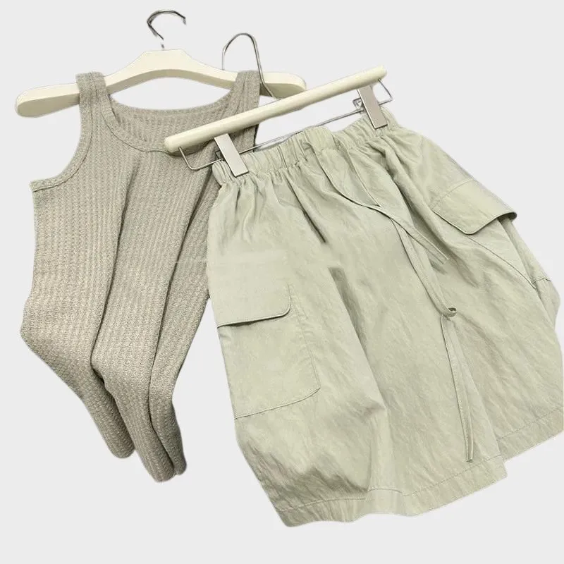 FENNE- Cargo Shorts med elastisk midja och dragsko