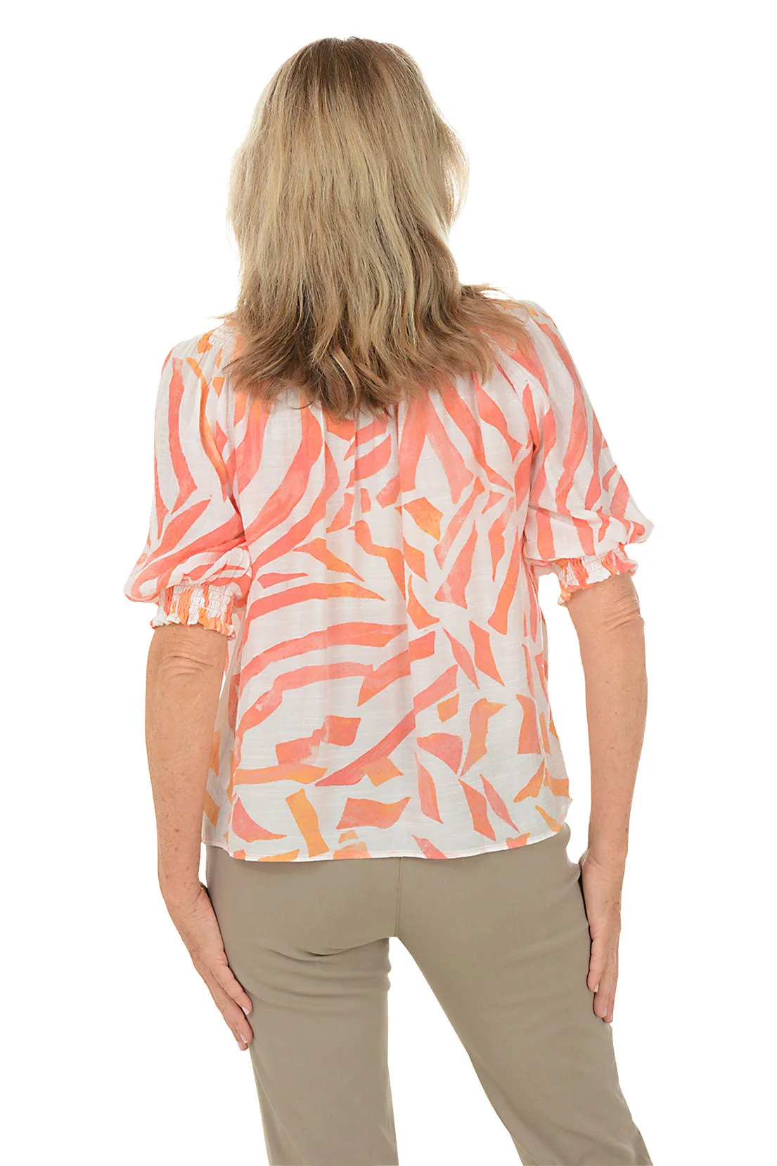 Firelight Smocked Cuff Blouse