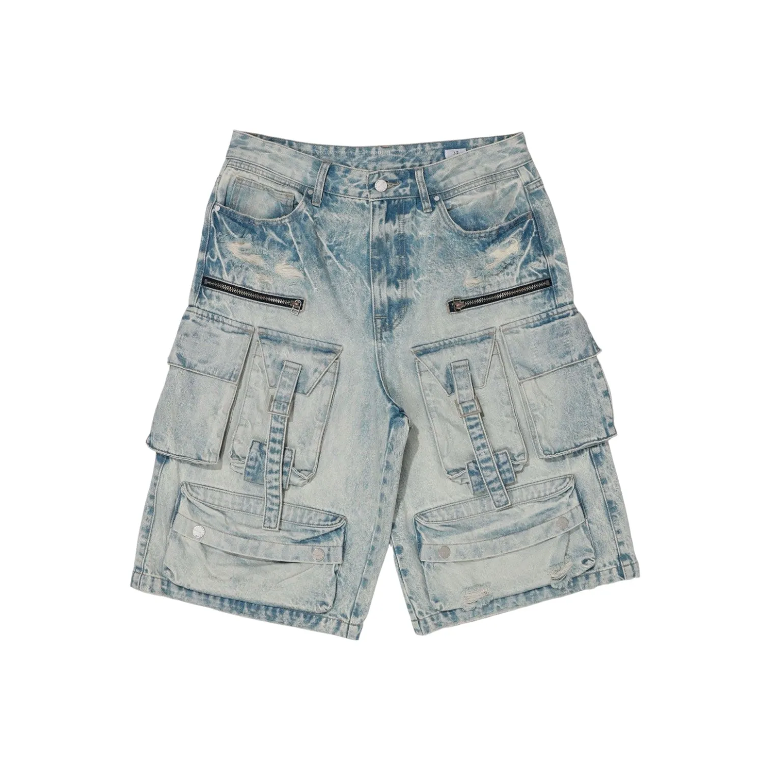 FIRST ROW: Multi Cargo Denim Jorts FRS3012