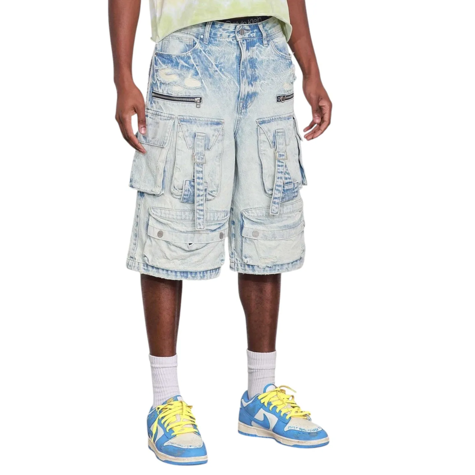 FIRST ROW: Multi Cargo Denim Jorts FRS3012
