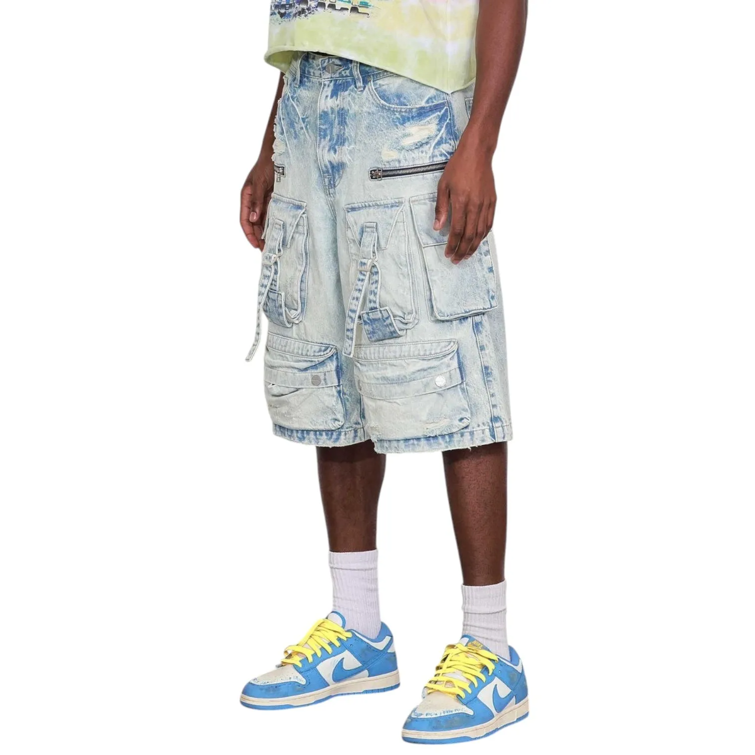 FIRST ROW: Multi Cargo Denim Jorts FRS3012