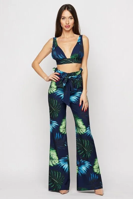FLUTTER FLORAL PANT SET