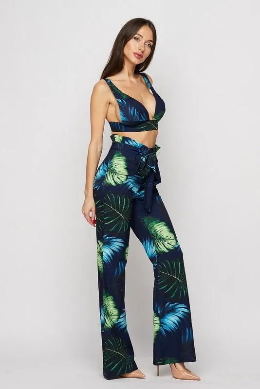 FLUTTER FLORAL PANT SET