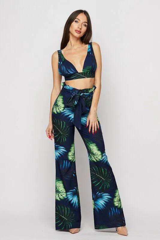 FLUTTER FLORAL PANT SET