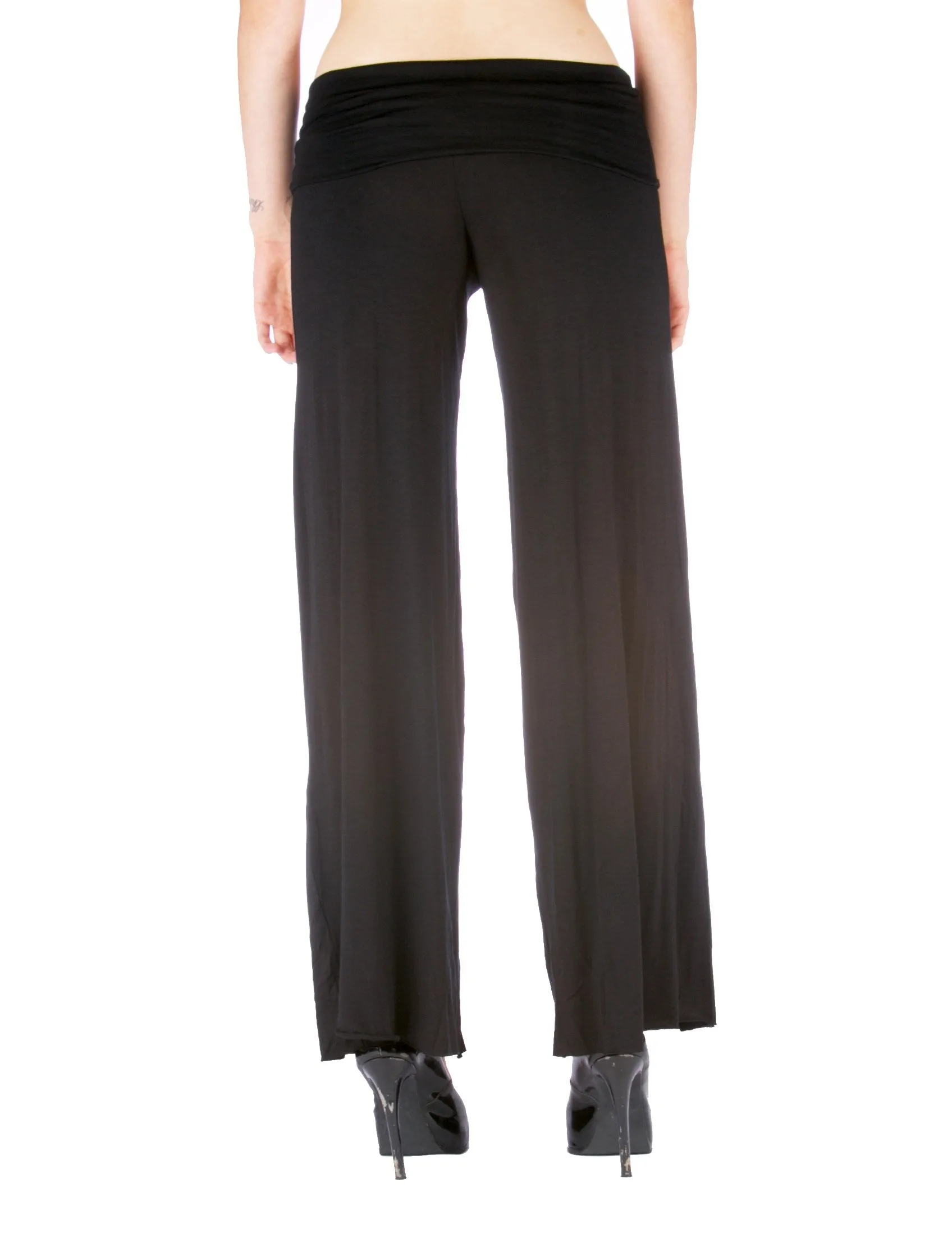 Fold Over Wide Leg Palazzo Pants