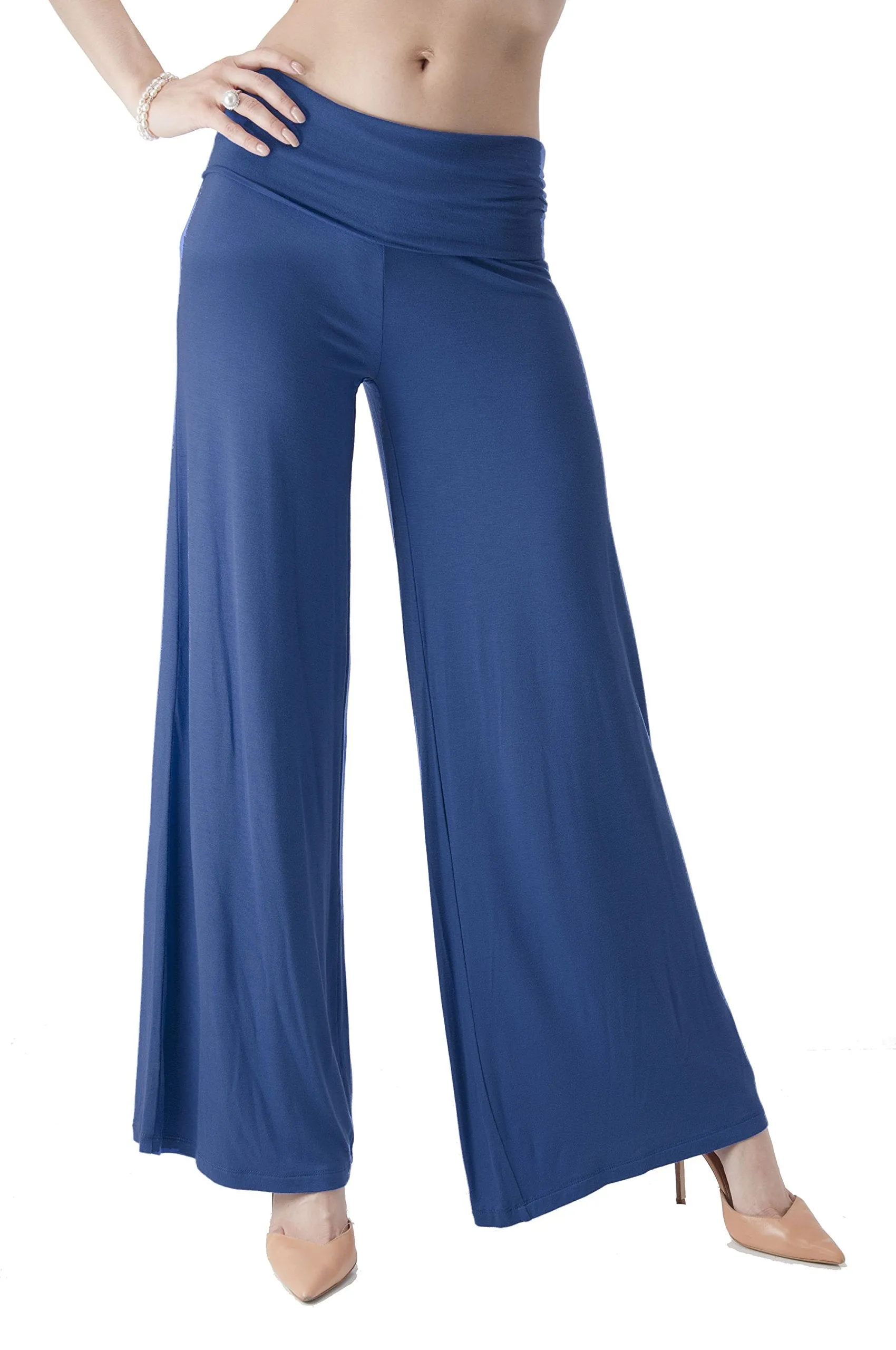 Fold Over Wide Leg Palazzo Pants