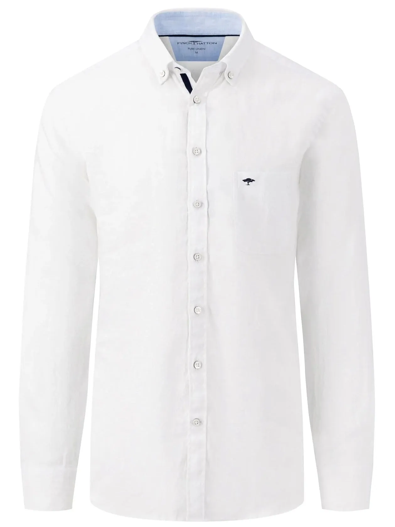 FYNCH HATTON Pure Linen Shirt - Men's – White