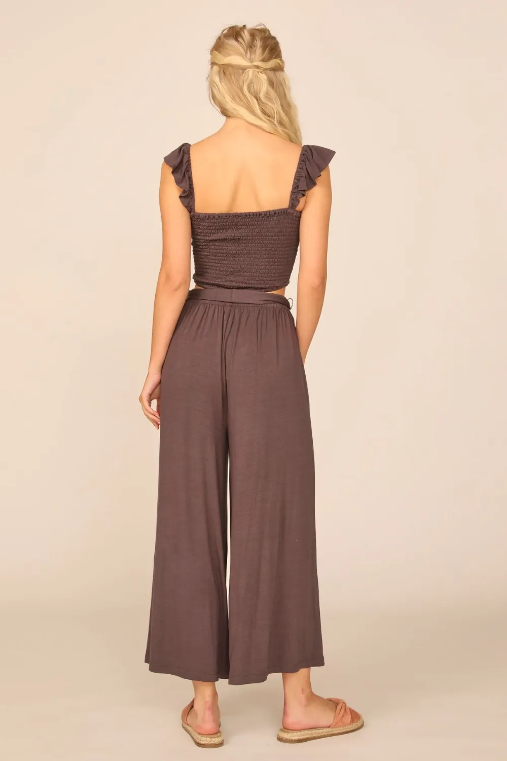 Granite Rayon Spandex Smocked Tank