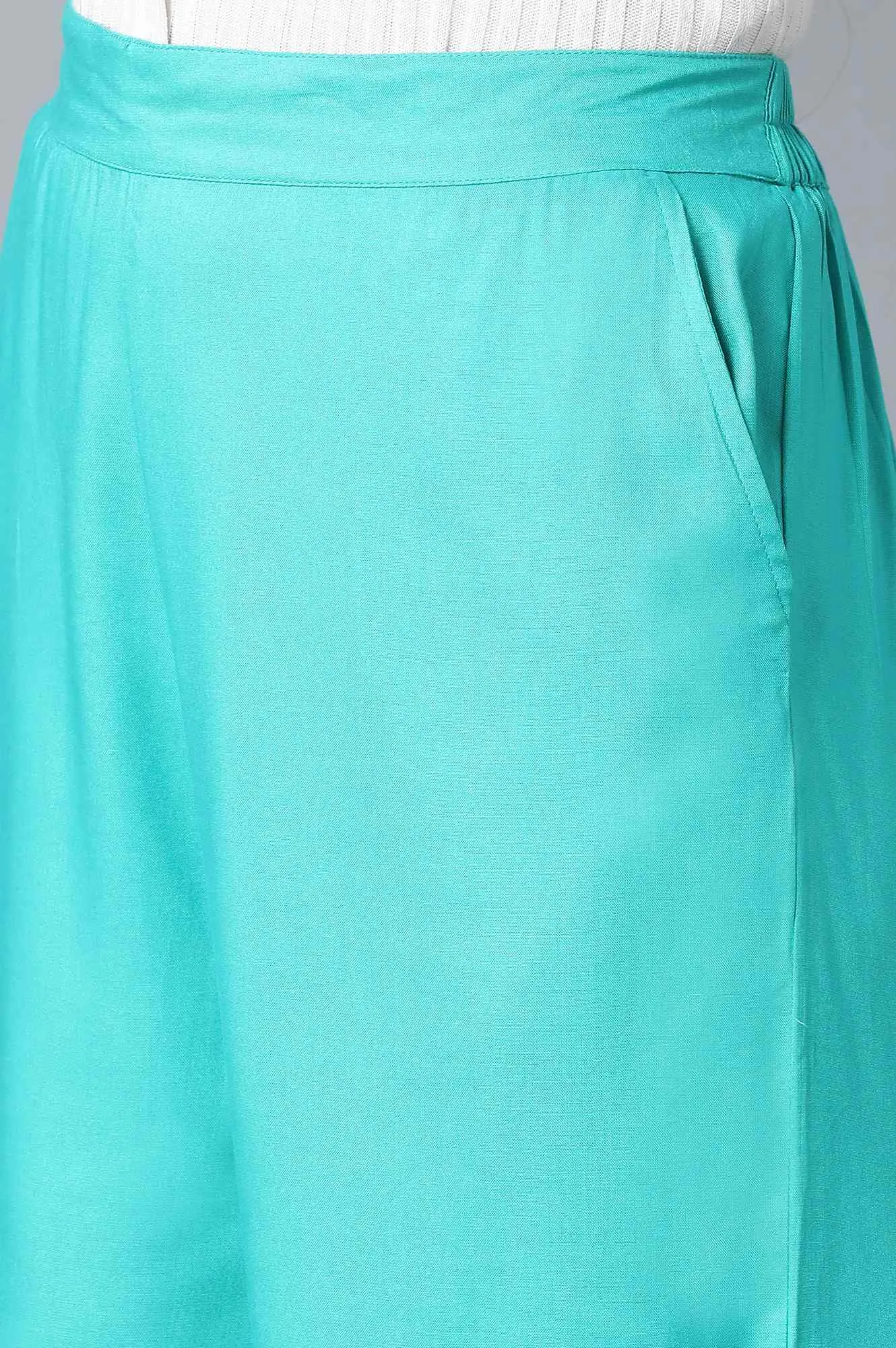 Green Loose Fit Palazzo