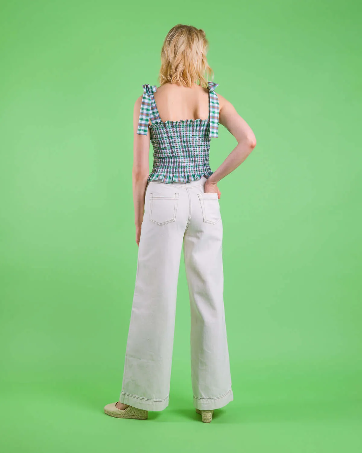 Green Plaid Frankie Top