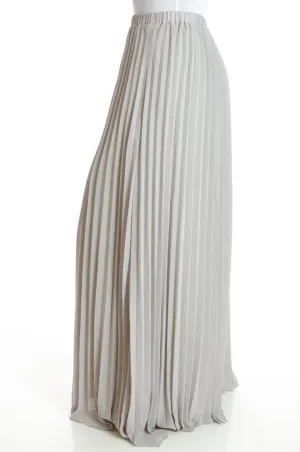 Grey pleated Maxi Skirt