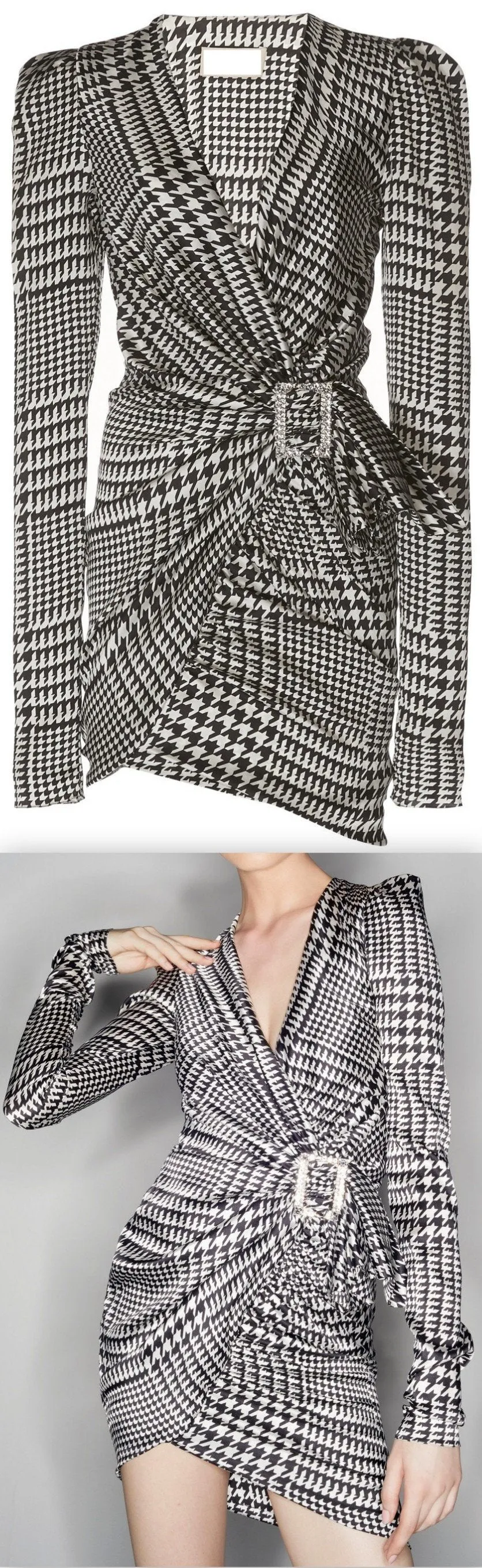 Herringbone Wrap Dress