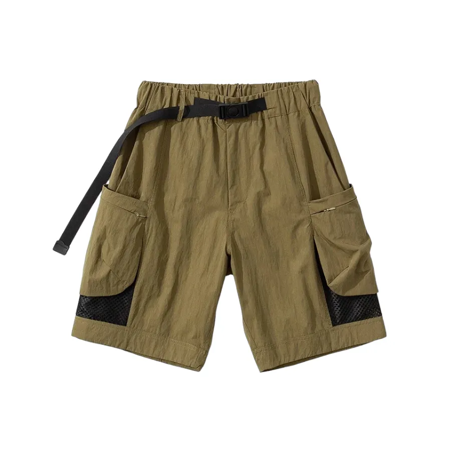 Hiking short with mesh pocket and belt