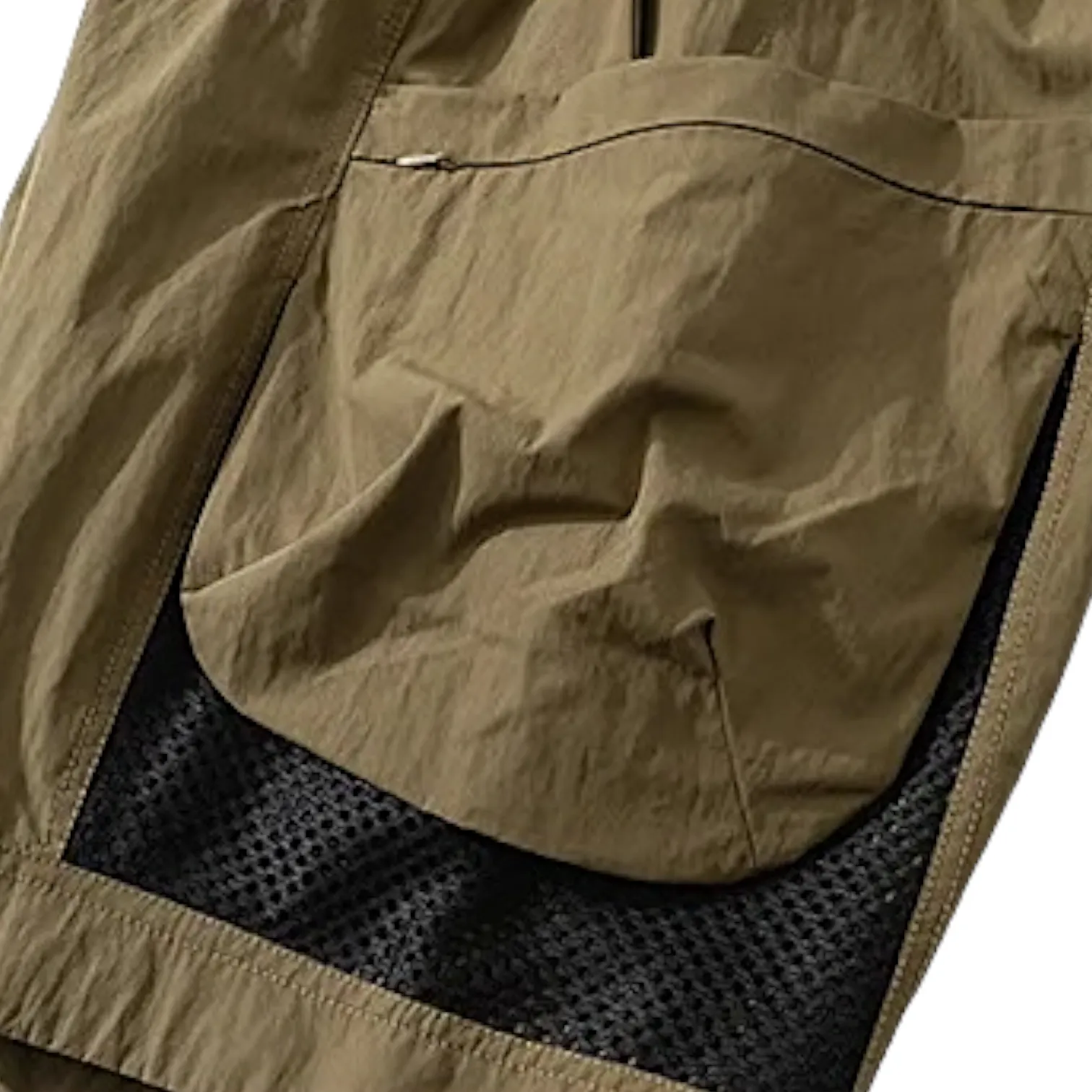 Hiking short with mesh pocket and belt