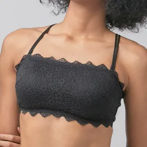 Invisible Extra Skin™ Lace Bandeau Bra - Black