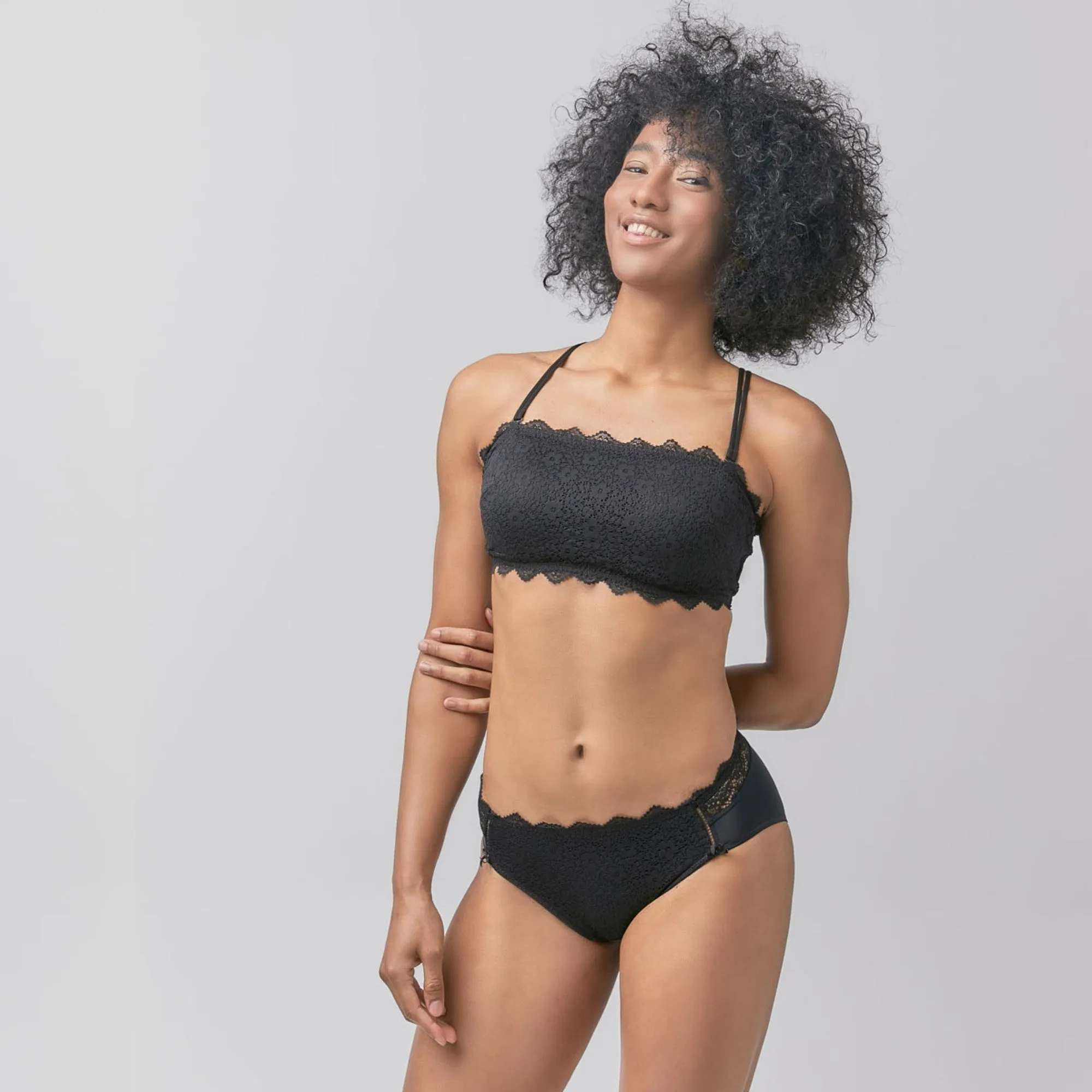 Invisible Extra Skin™ Lace Bandeau Bra - Black
