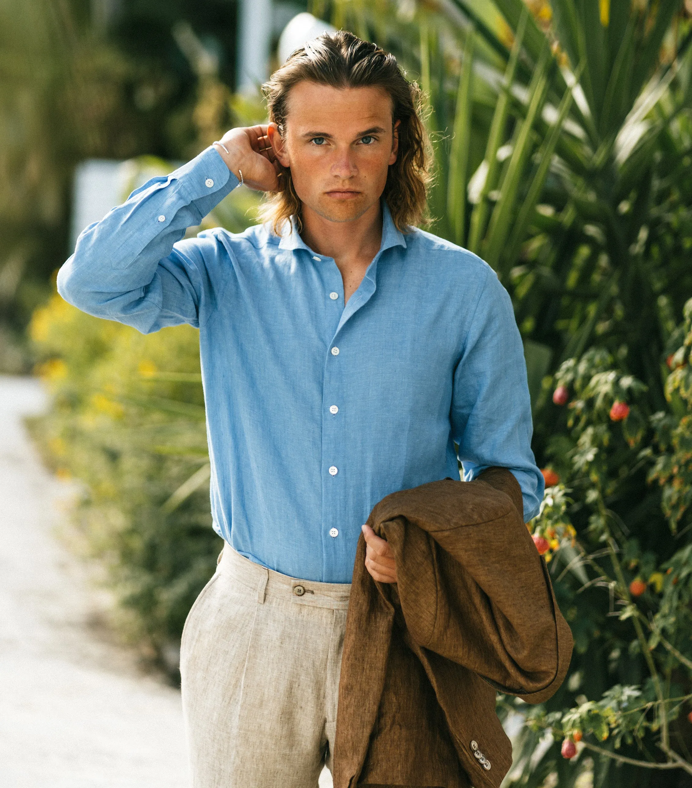 Jerry Blue Linen Shirt