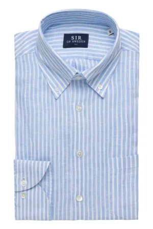 Jerry Light Blue Striped Linen Shirt
