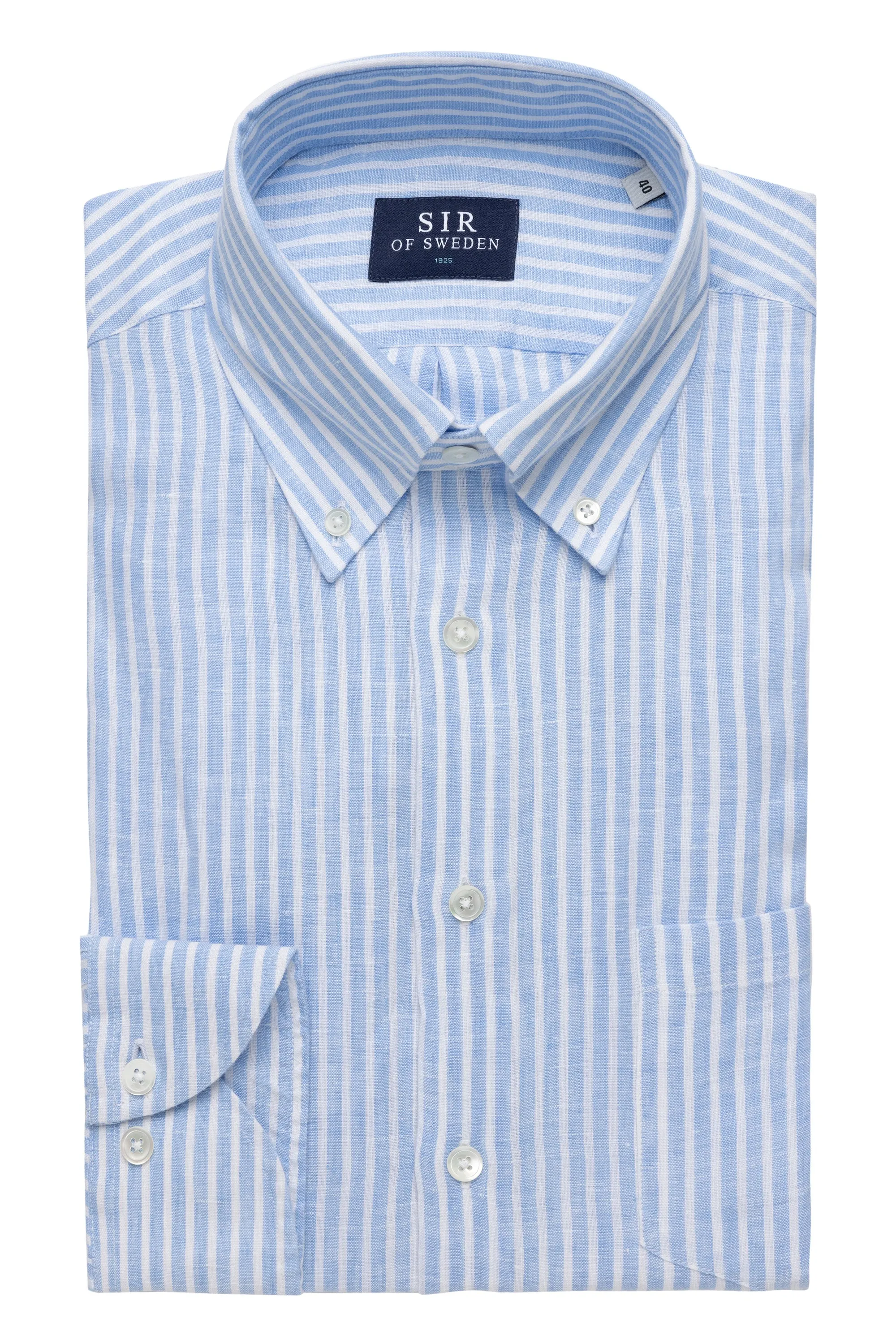 Jerry Light Blue Striped Linen Shirt