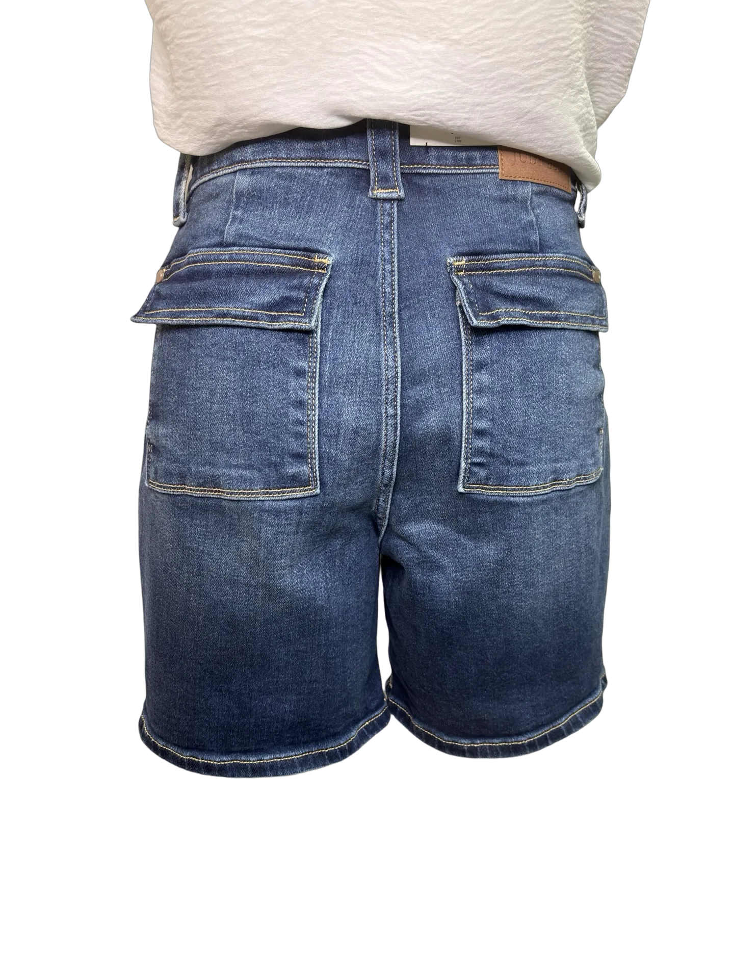 Judy Blue HW Bermuda Shorts Dark Wash
