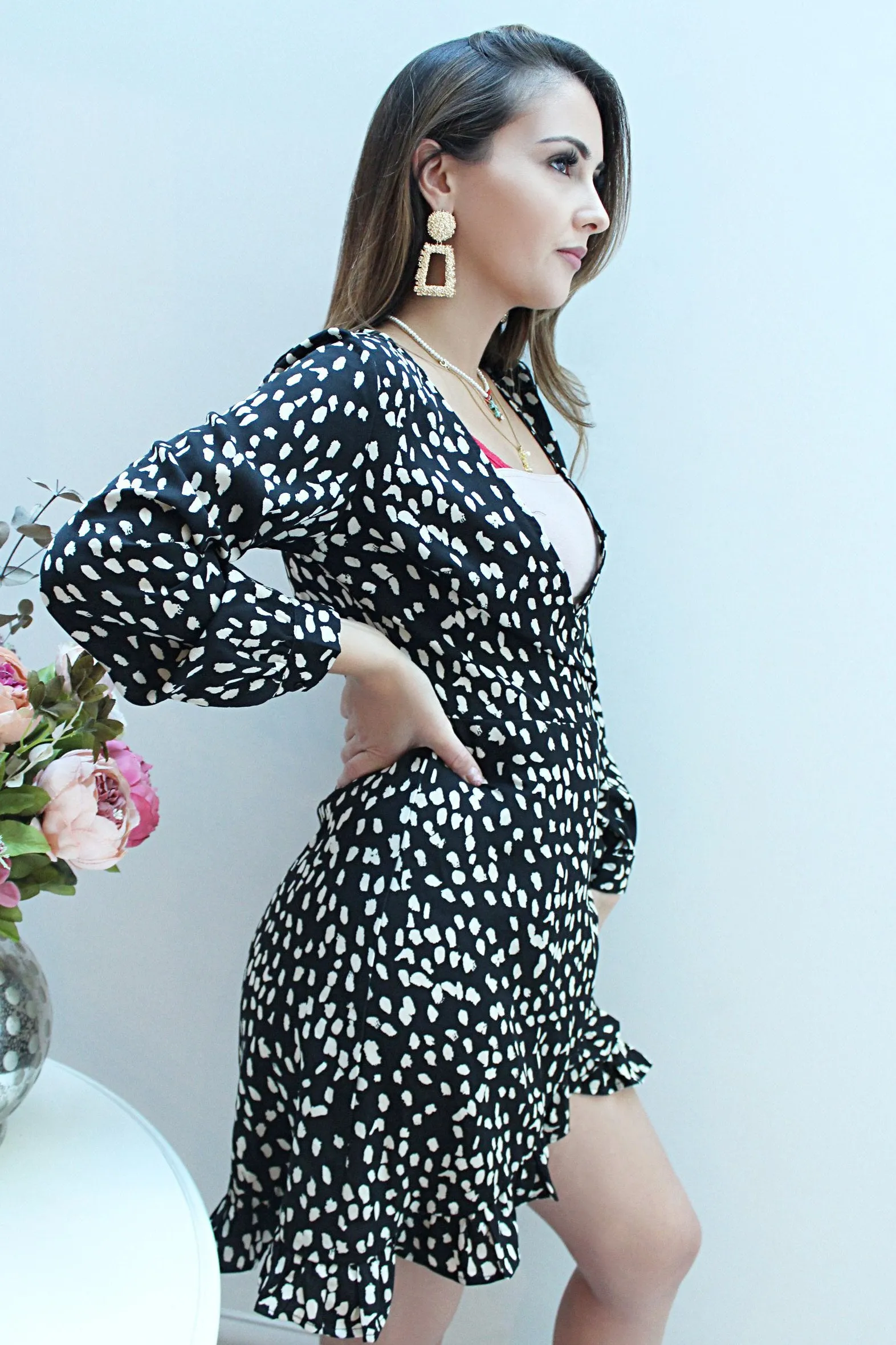 Kiki Black Wrap Dress