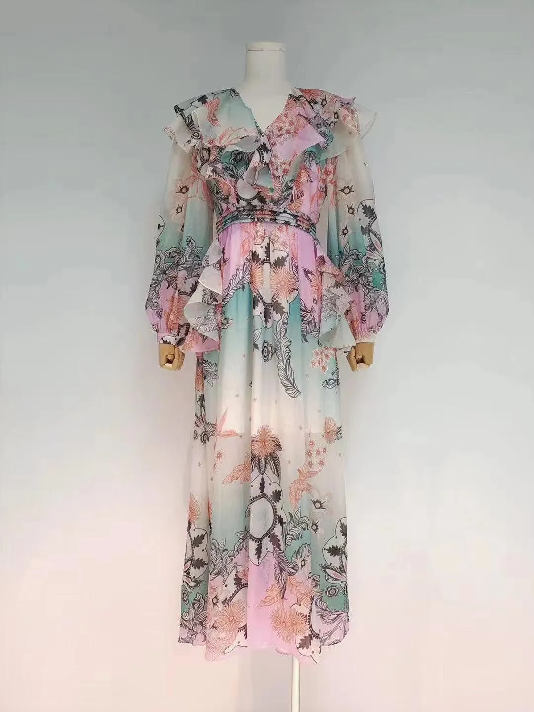 KittenAlarm - Oralie Floral Maxi Dress