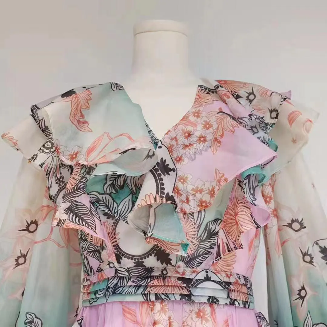 KittenAlarm - Oralie Floral Maxi Dress