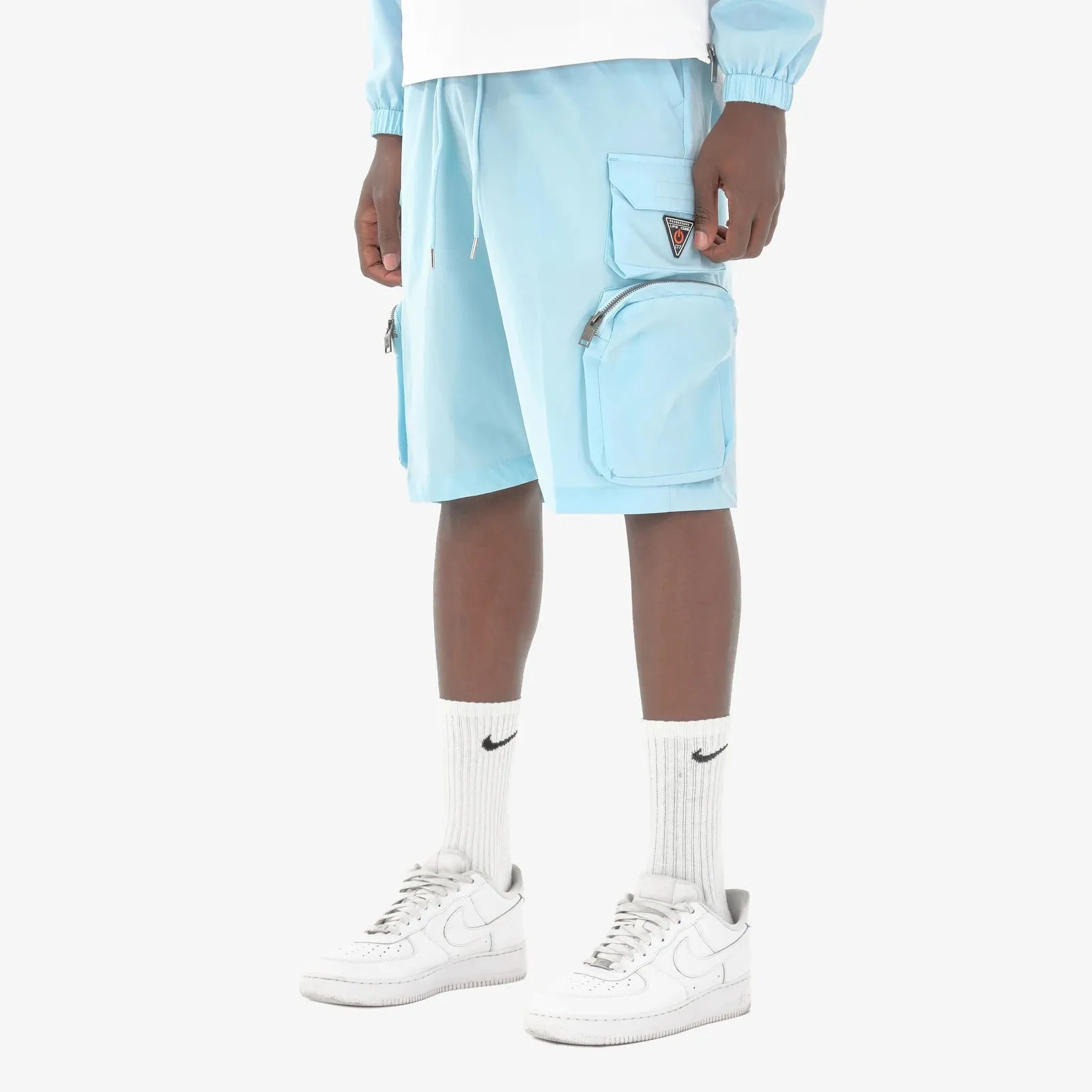 Life code (light  blue nylon shorts cargo pocket)