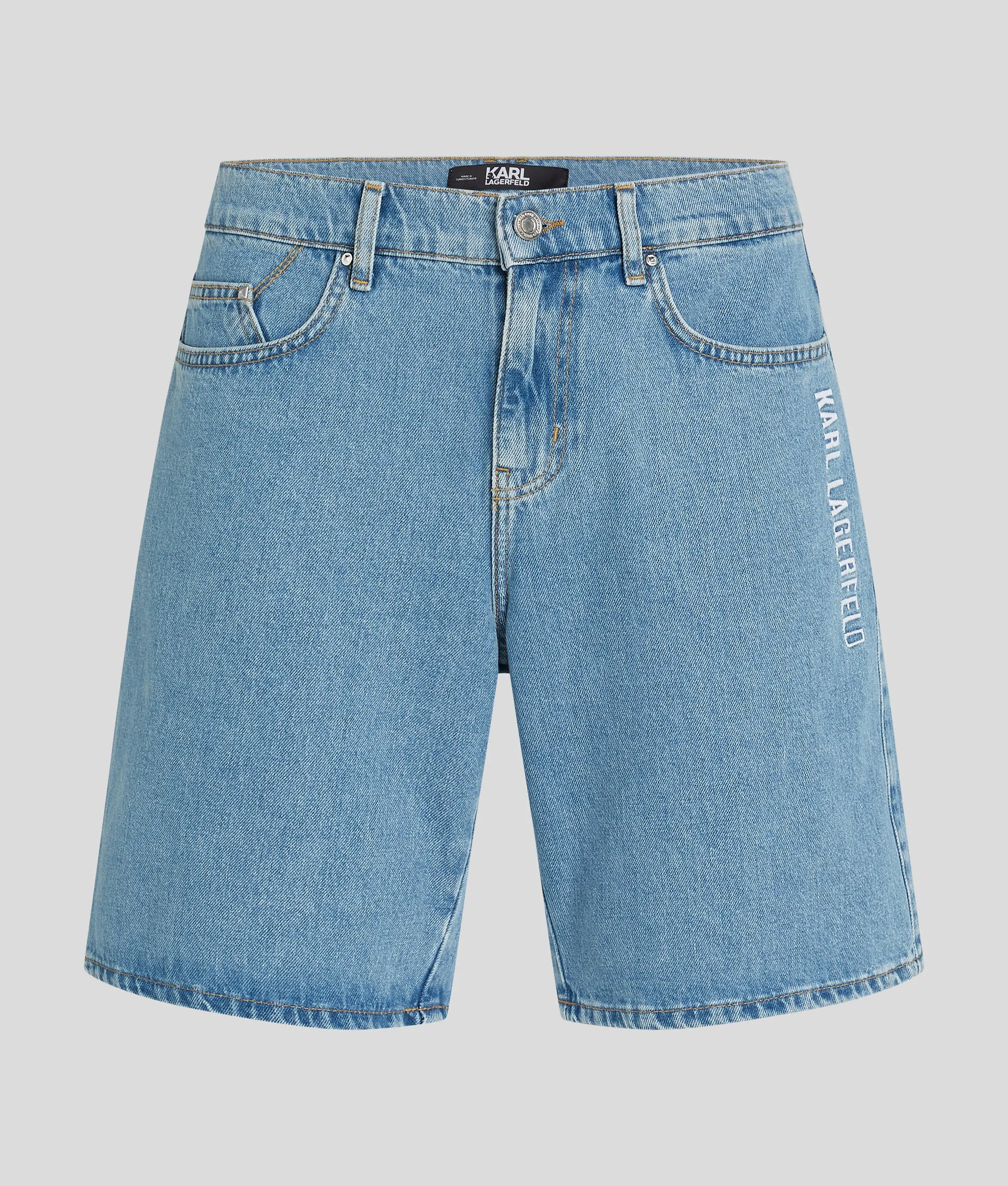 LIGHT BLUE LOOSE DENIM BERMUDA